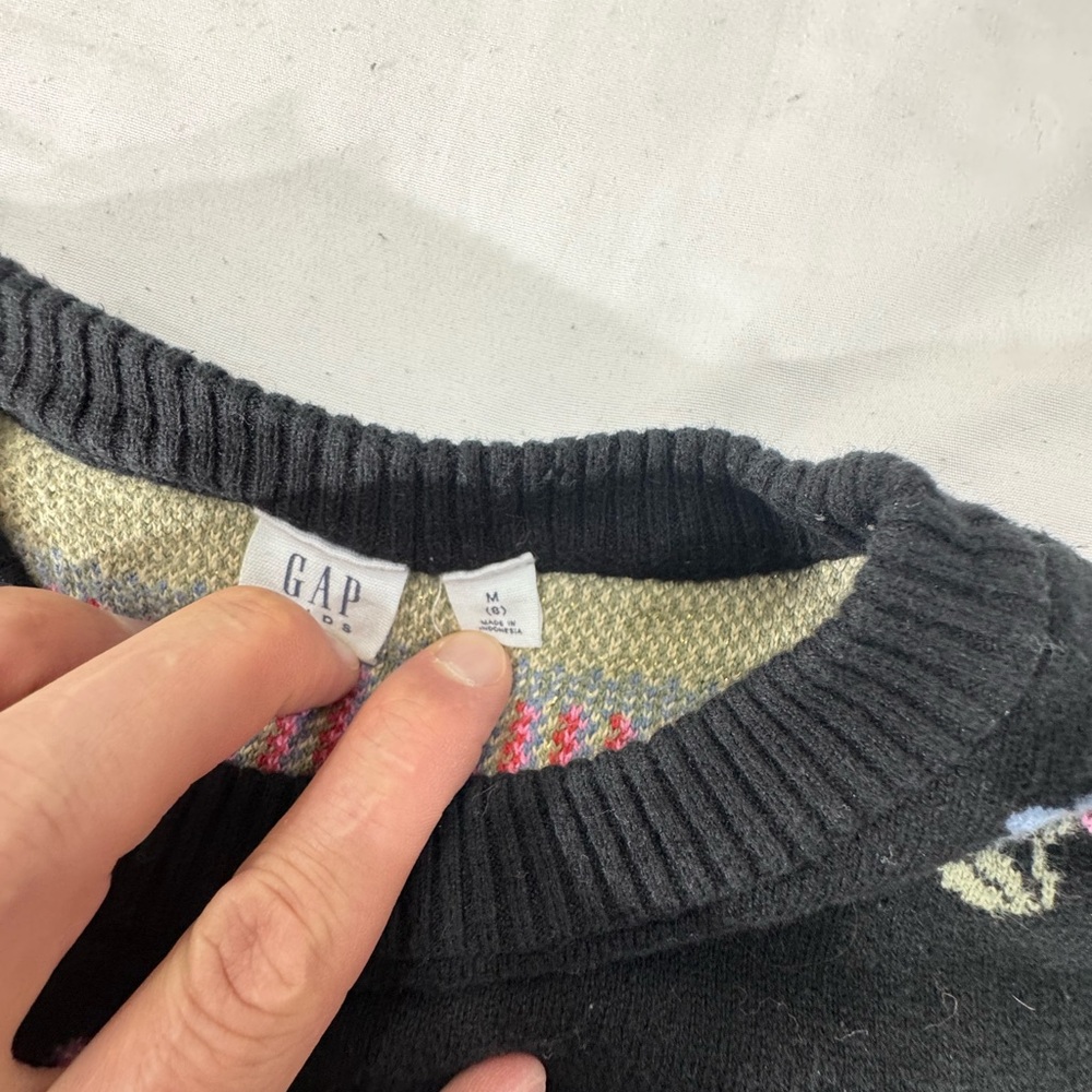 GAP Kids Black Crew Neck Sweater